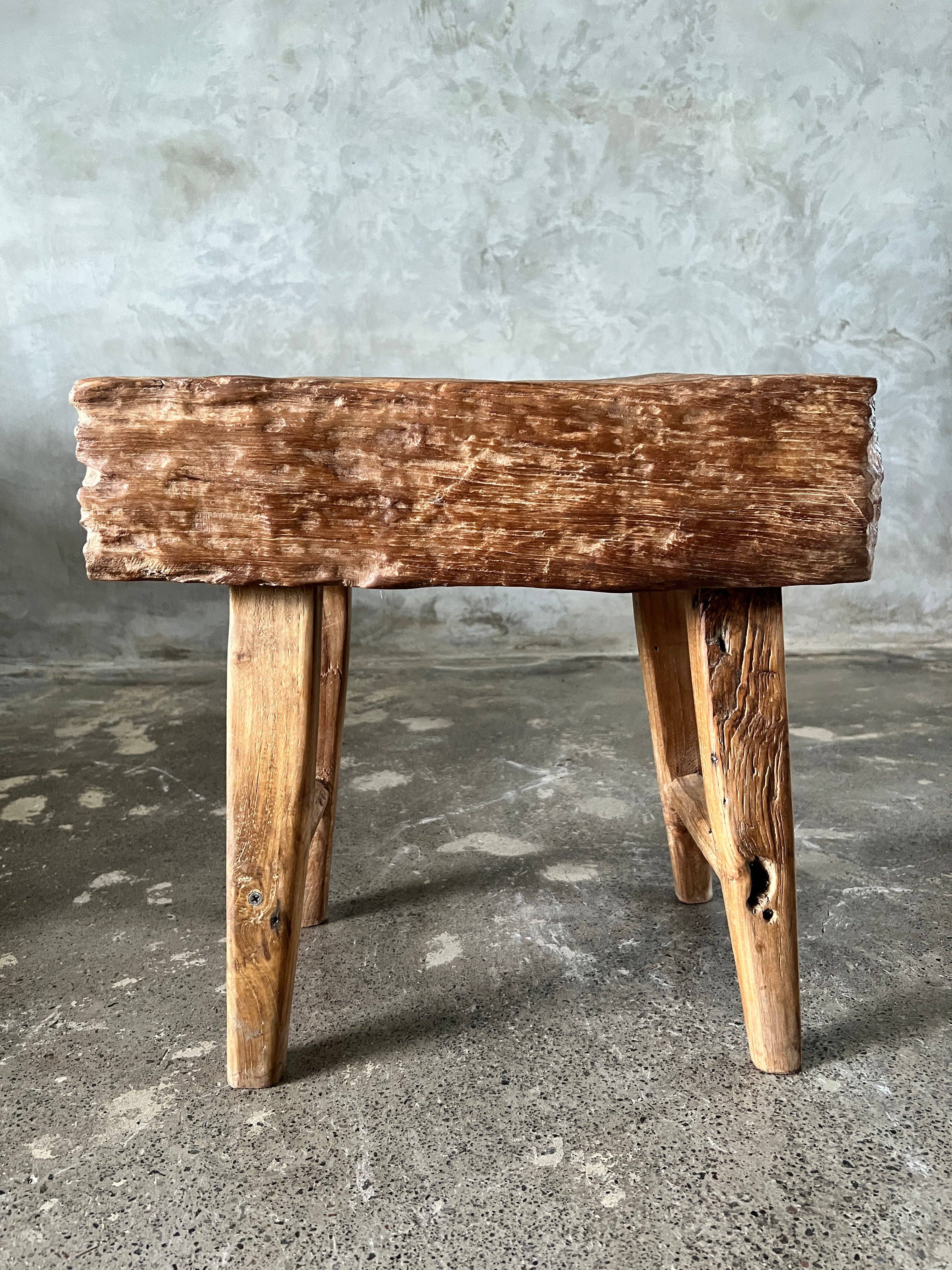 Office Objets - Wholesale Bench - Small organic bench in blonde Asian teak with four legs - Sepuluh5