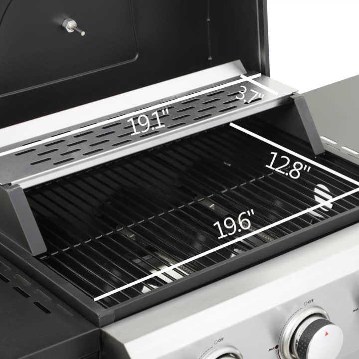 39F Inc. - Wholesale Outdoor Grill Tools - 3-Burner Propane Gas BBQ Grill – 25650BTU, Stainless Steel3