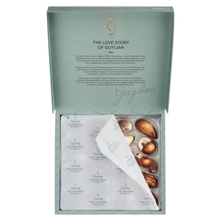 Belgium's Chocolate Source - Wholesale Chocolate Box - Guylian Praline Seashells - 22 Pc. Box (250g, 12/case)2