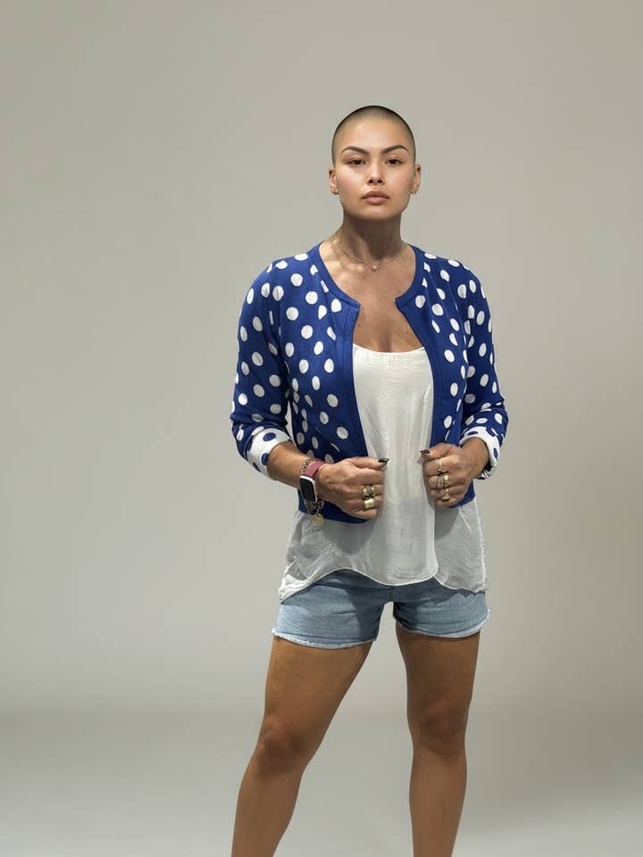 Cardigan-Knit Polka-dots for wholesale by Dance in Paris