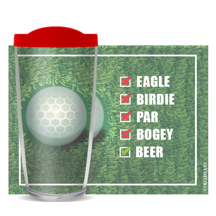 FREEHEART - Wholesale Insulated Mug/Tumbler - Golf & Beer Tumbler