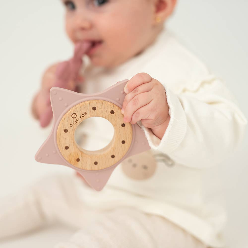 Olmitos S.A - Wholesale Teether (Not Clip-On) - Baby - SILICONE TEETHING RING AND BEECH WOOD10