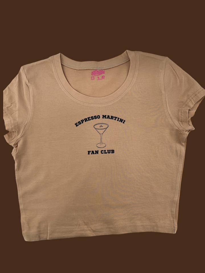 Totally Iced Out - Wholesale Screen Printed T-Shirt - Women's - Espresso Martini Fan Club Baby Tee & Crop Top