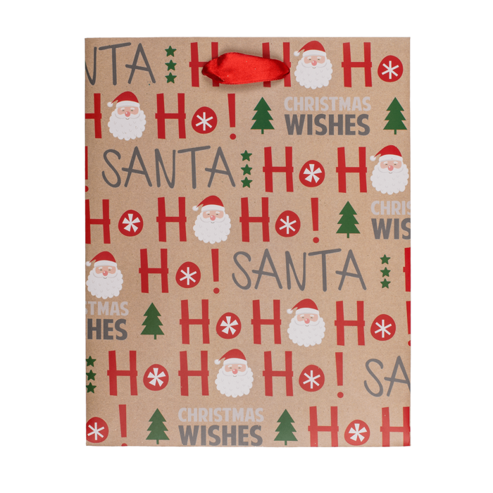 Out of the blue KG - Vente Pochette cadeau - Sacs cadeaux en papier Ho Ho Ho, env. 18 x 10 x 23 cm, assortiment de 2, lot de 121