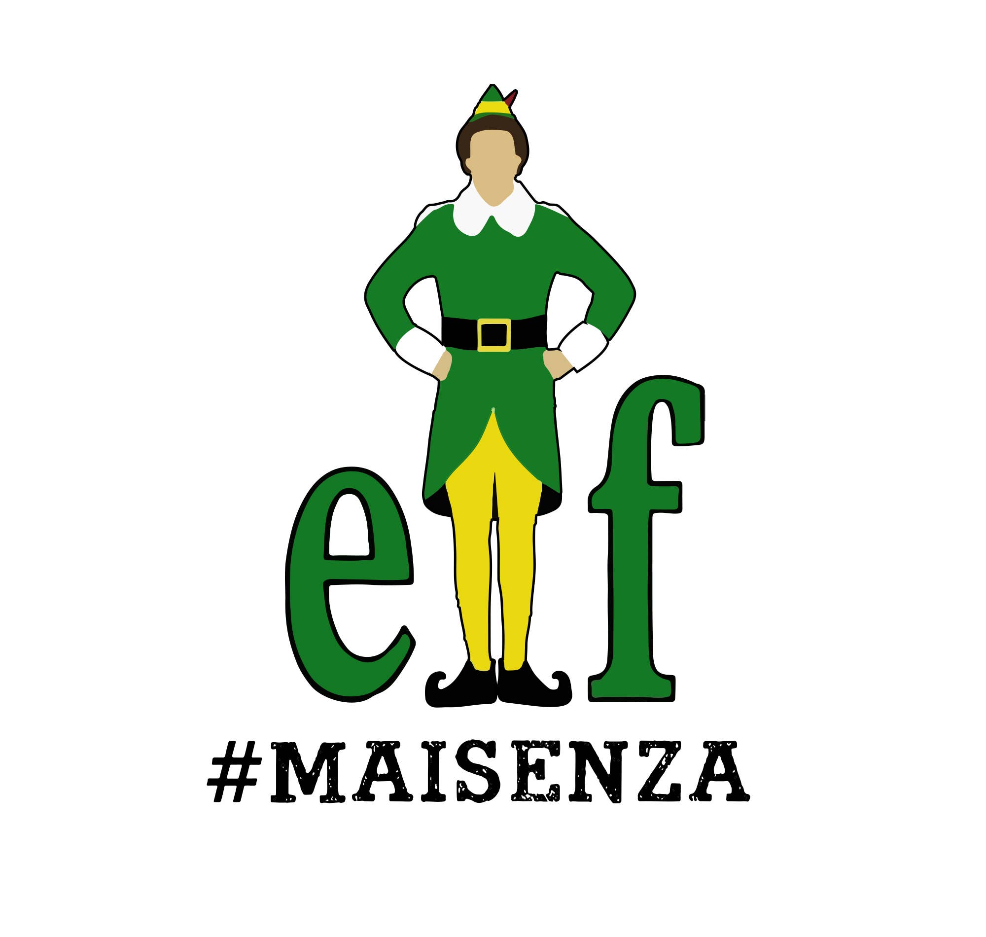 #MAISENZA - Wholesale Graphic Sweatshirt - Men's - Men's Christmas Hoodie - Elf1