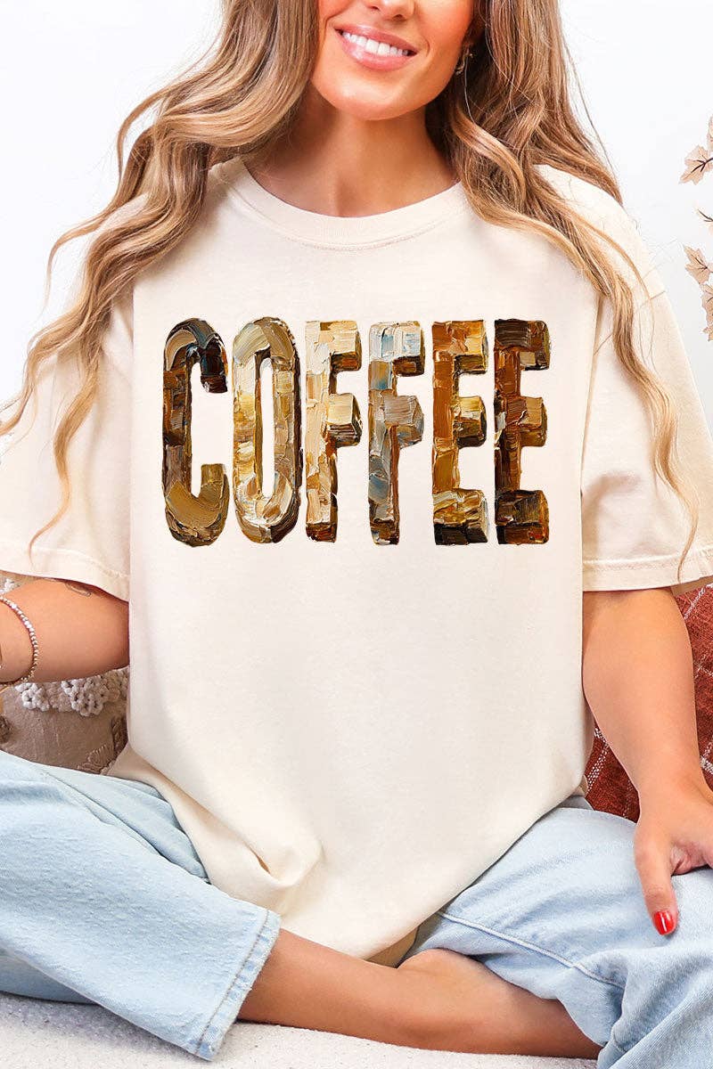 Wholesale Accessory Market - Wholesale Screen Printed T-Shirt - Women's - The Painted Coffee Comfort Colors Adult Ring-Spun Cotton Tee1