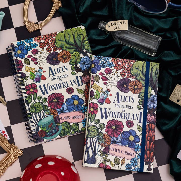 Steel Mill and Co. - Wholesale Notebook - Mini Notebook, Alice in Wonderland - Floral Nonsense
