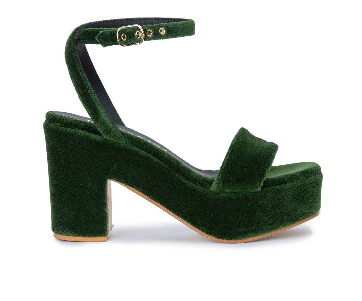 FW- PAM, green velvet platform for wholesale on Faire0