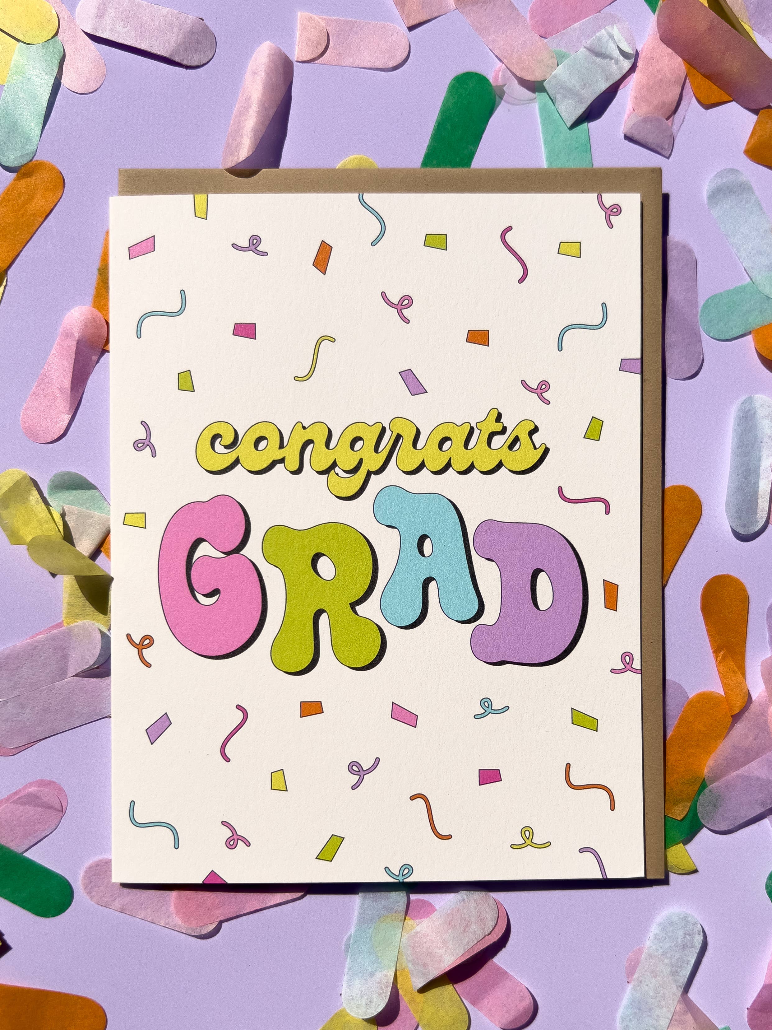 No Yeah For Sure - Wholesale Graduation Card - Congrats Grad Confetti Card2