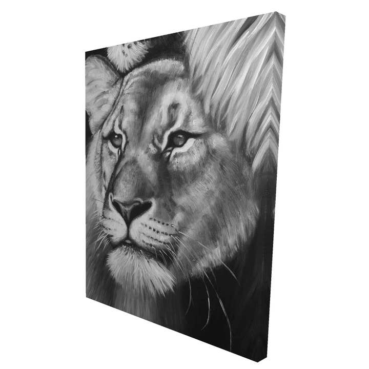 Roze Leeuw en leeuwin | fine art print op canvas 36" x 48" voor groothandel op Faire