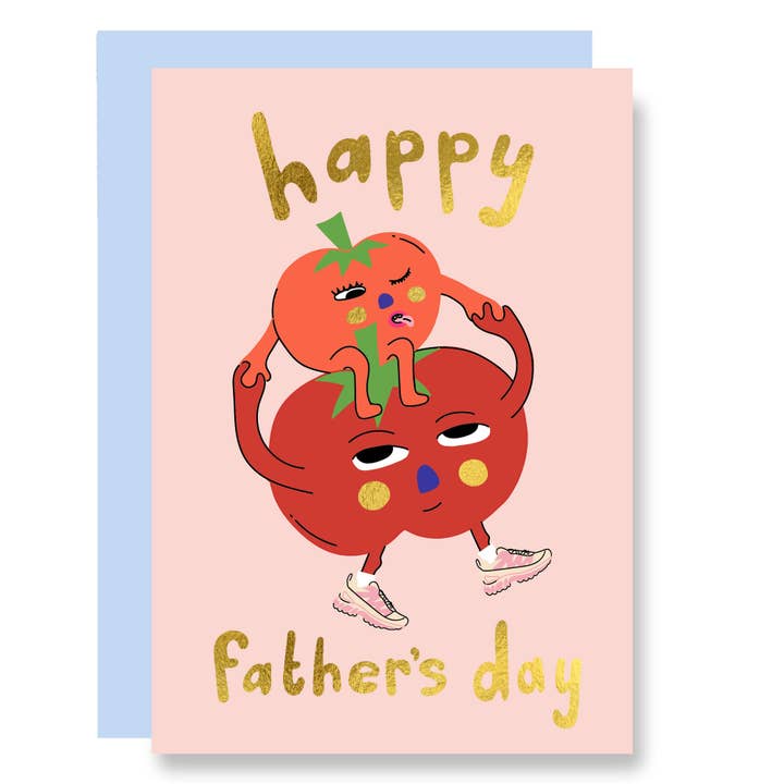 Tomato Dad - gold foil for wholesale by Eat the Moon | Greeting cards and stationery