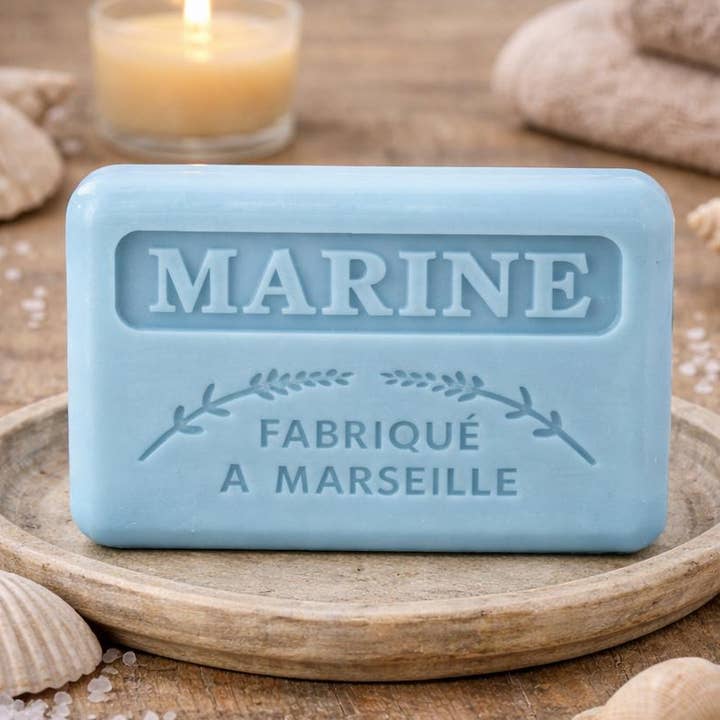 125 g fransk sæbe til engros - marine (havfrisk) for engroshandel hos French Soap Wholesale