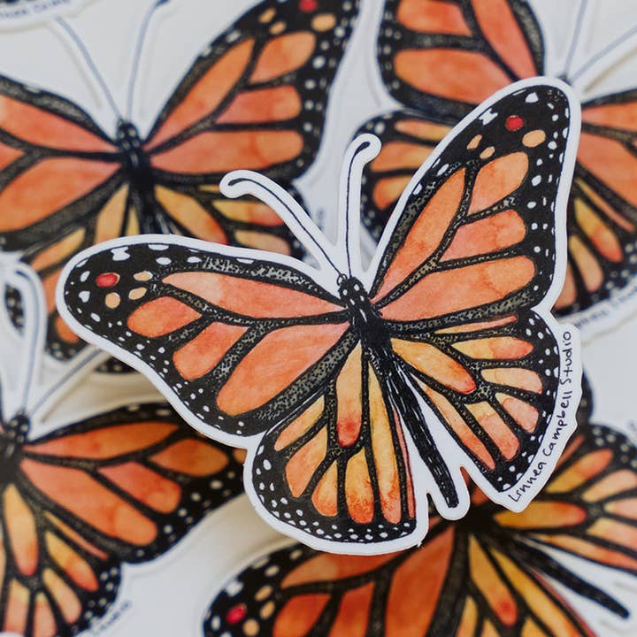 Monarch Butterfly Sticker for wholesale by Linnea Campbell Studio