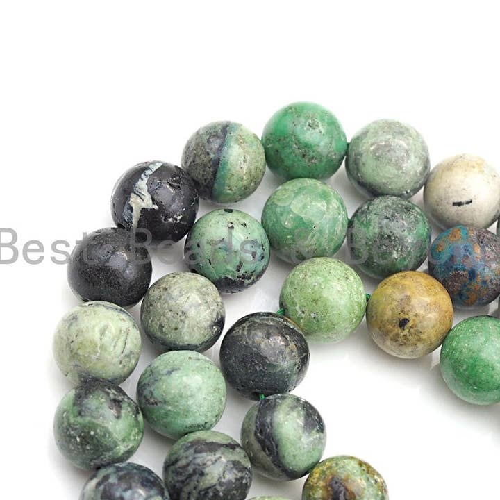 BestBeads&Beyond – wholesale Pärlor – Högkvalitativa naturliga turkosa pärlor, 6mm/8mm/10mm/12mm/14mm runda släta turkospärlor, 15,5 ”Full Strand, Sku #U773