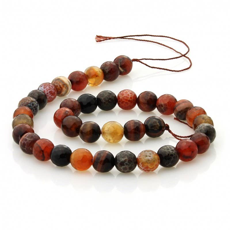 UniArt – Großhandel Perlen – Facettierte Glut-Achat-Perlen2