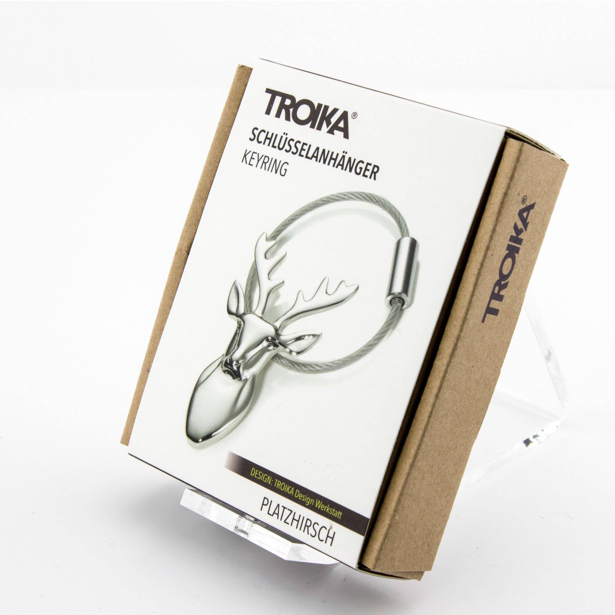Troika, Duke Baron & Paperthinks by Brand Node, Inc. - Wholesale Keychain - Unisex - Toika Platzhirz Deer Head Key Chain  with Nail Friendly Loop4