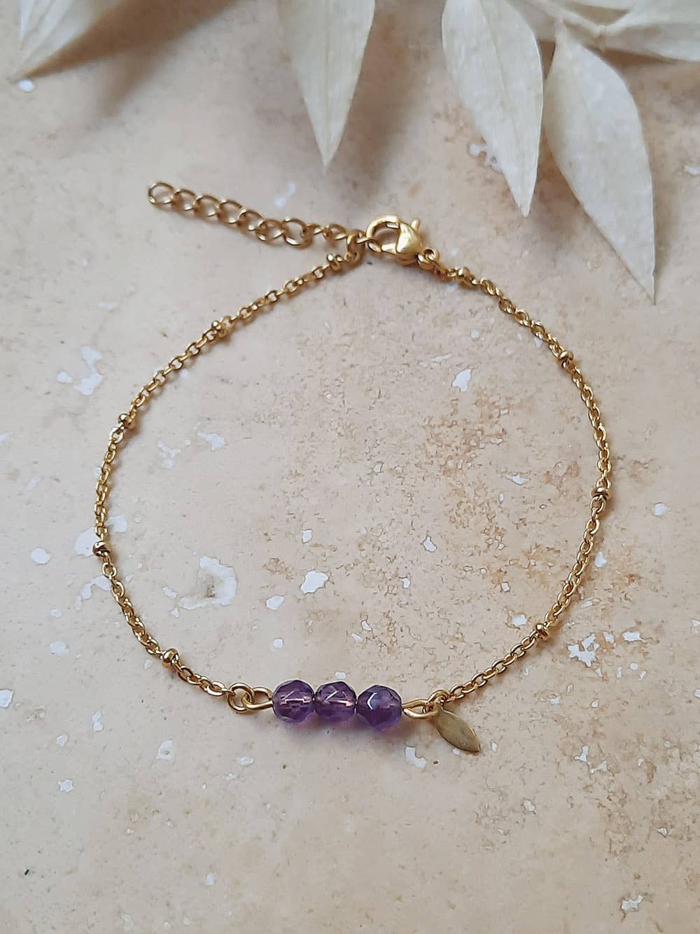 Ni une ni deux – Pulseira com pendente por atacado – Pulseira PONTOS Améthyste1