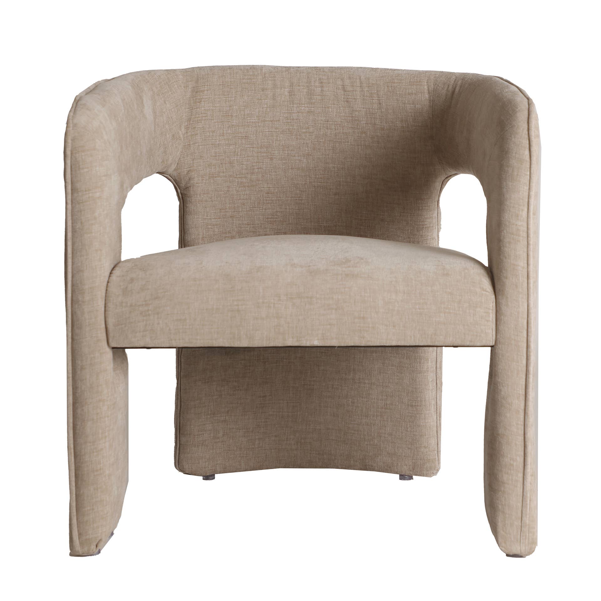 Kodu - Wholesale Chair - Beige velvet chair measuring 68x66x73cm1