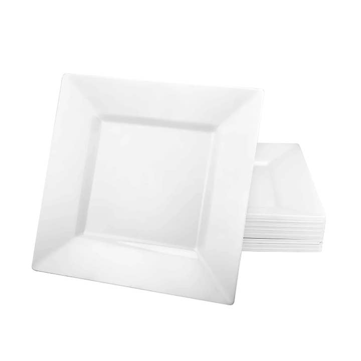 EcoQuality - Wholesale Dinner plate - Squares Pearl Plate – Elegant, Durable, and Versatile Dinnerware for Any Occasion1