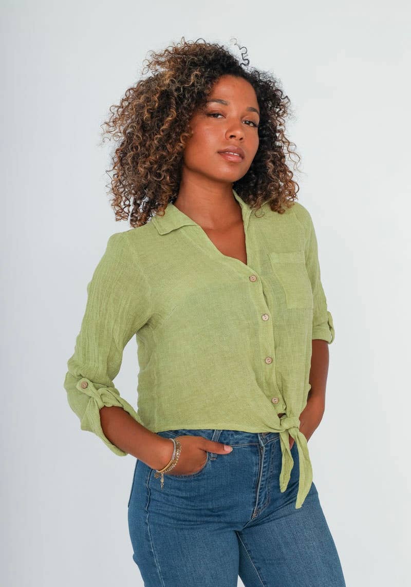 LINEN & COTTON HOUSE – Großhandel Bluse – Damen – Leinenweste 3025 MY VEST35