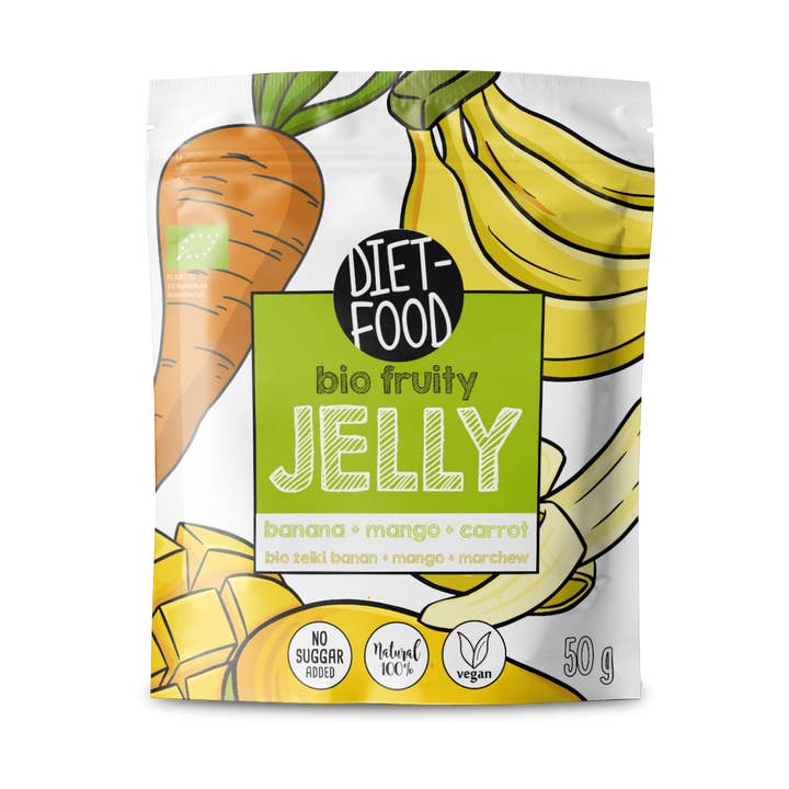 Bio Fruity Jelly - Banana & Mango & Carrot 50 g for wholesale by Diet Food