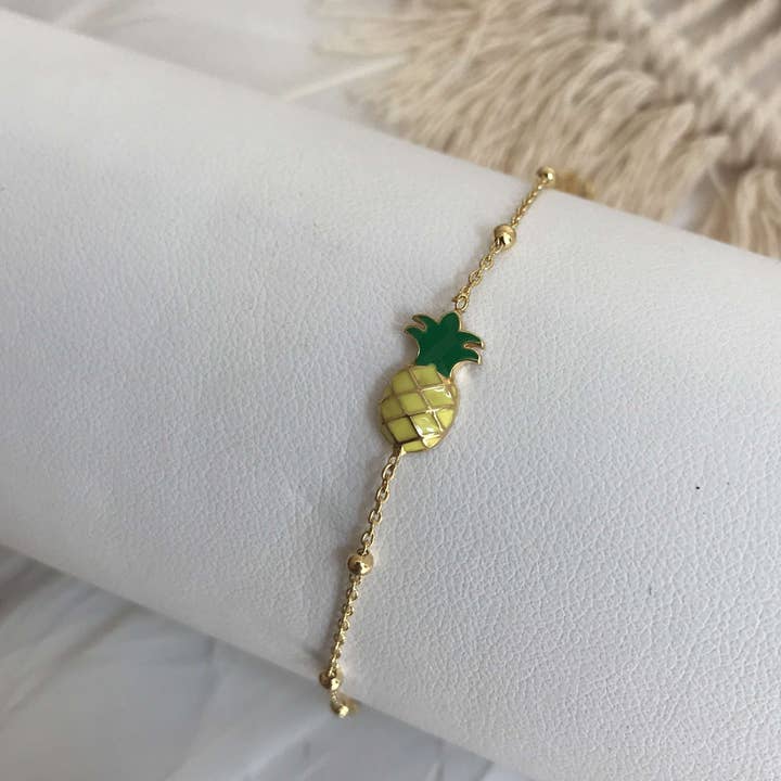 Bracciale Ananas - Argento dorato per la vendita all'ingrosso da parte di CocoonMe
