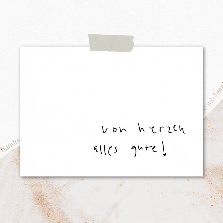 mb handmade - Wholesale Birthday Card - from the heart, all the best! | birthday | happy birthday1