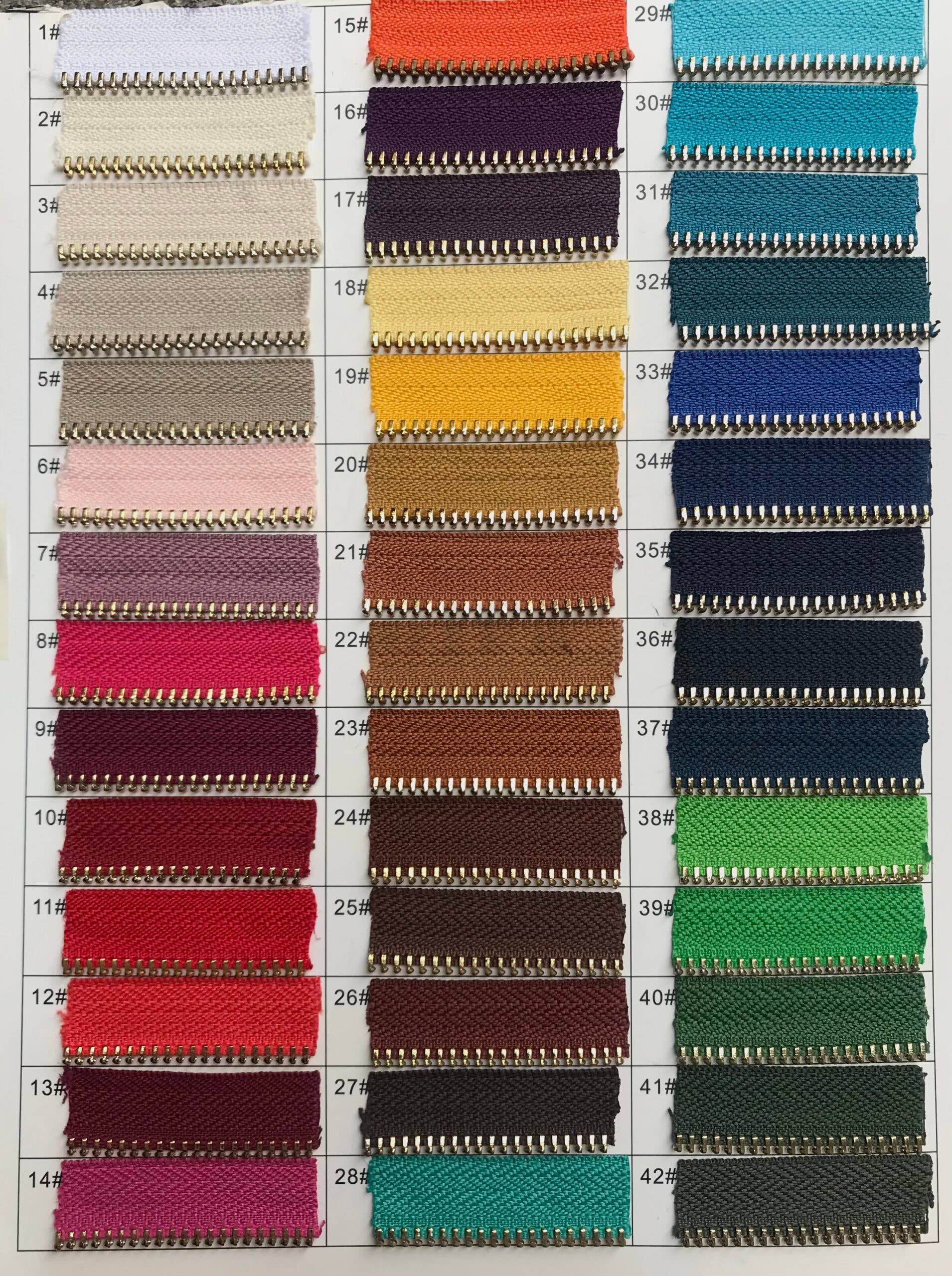 Gifa Accessori - Wholesale Craft Supplies - Metal zipper type 5 Gold by the meter1