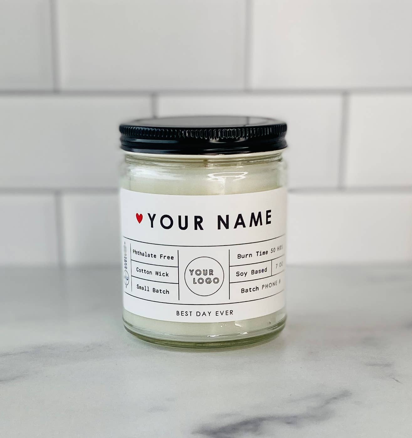 Rambling Caravan - Venta al por mayor Velas en tarros - Su nombre: su logotipo Vela de pedido personalizado0