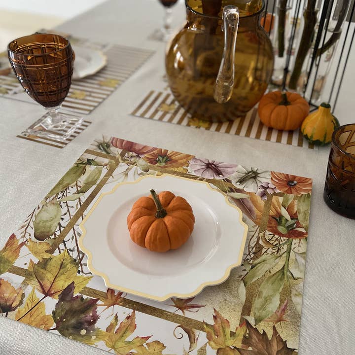 C SQUARED DESIGN - Wholesale Disposable Placemat - THANKSGIVING / FALL PAPER PLACEMAT7