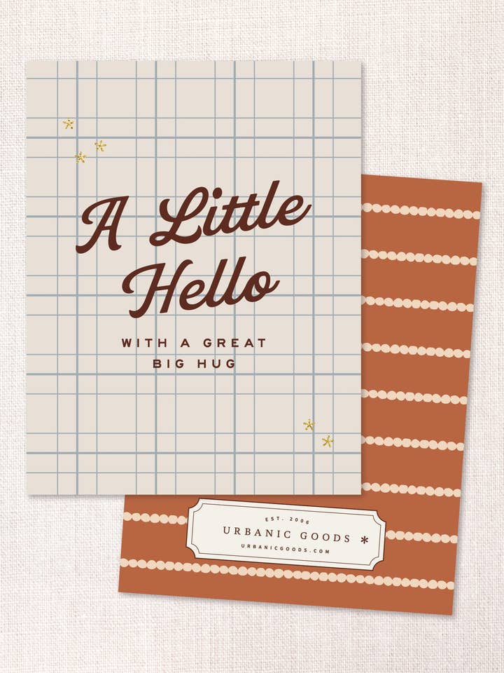 une petite carte de bonjour pour la vente par Urbanic Goods