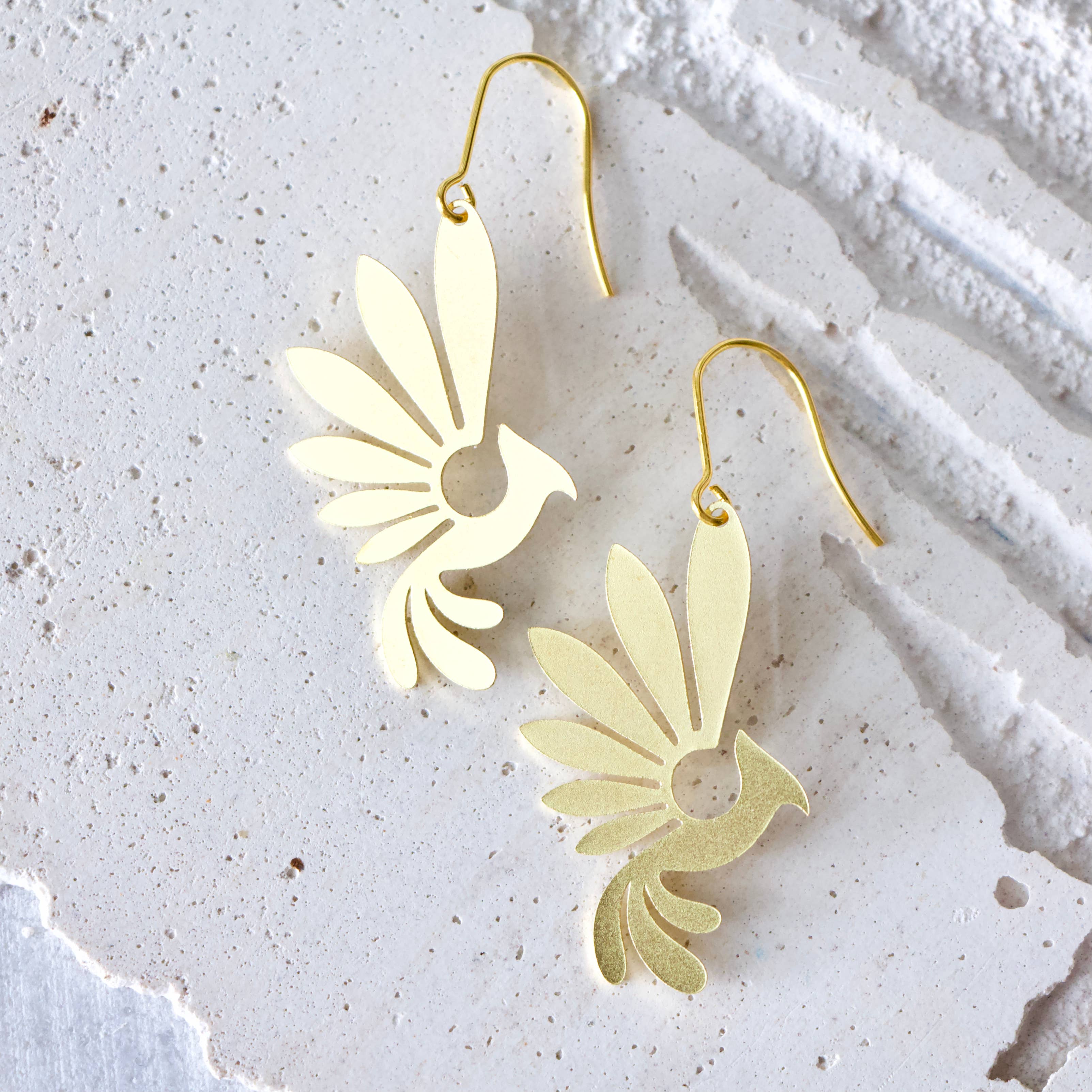 Mesa Blue - Wholesale Dangle Earrings - Brass Pheonix Earrings3