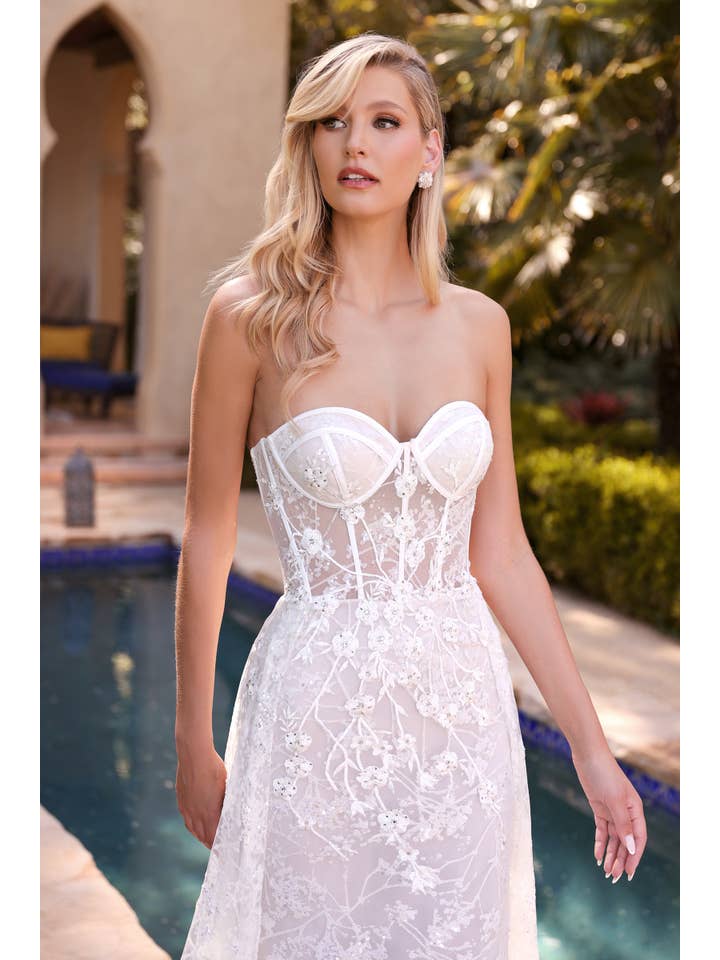 Off - Bianco ABITO DA SPOSA ADERENTE CON SOPRAGONNA in vendita all'ingrosso su Faire1