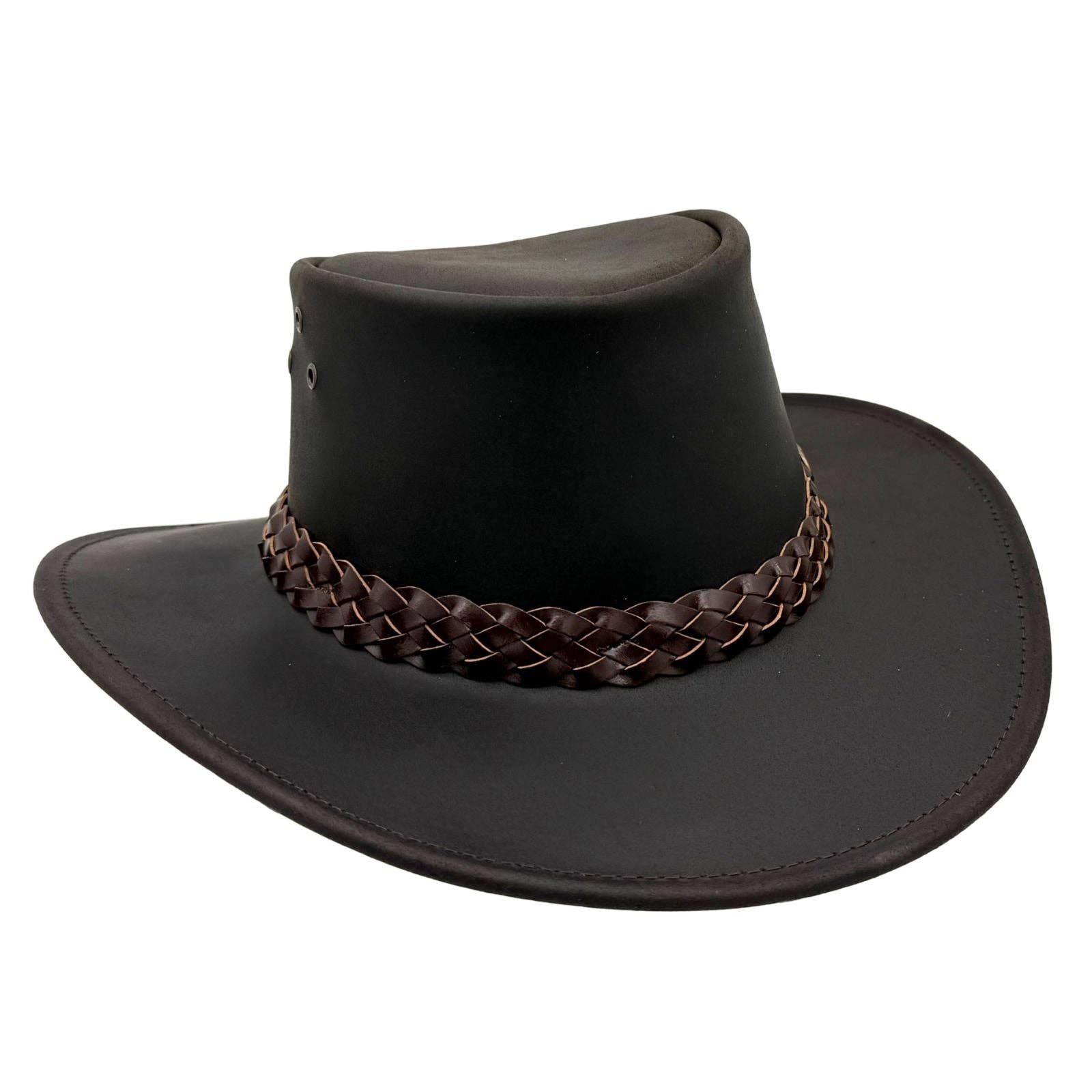 Jacaru Australia - Vente Chapeau de cowboy – unisexe - Chapeau Jacaru 1006 Wallaroo Oil en cuir huilé5