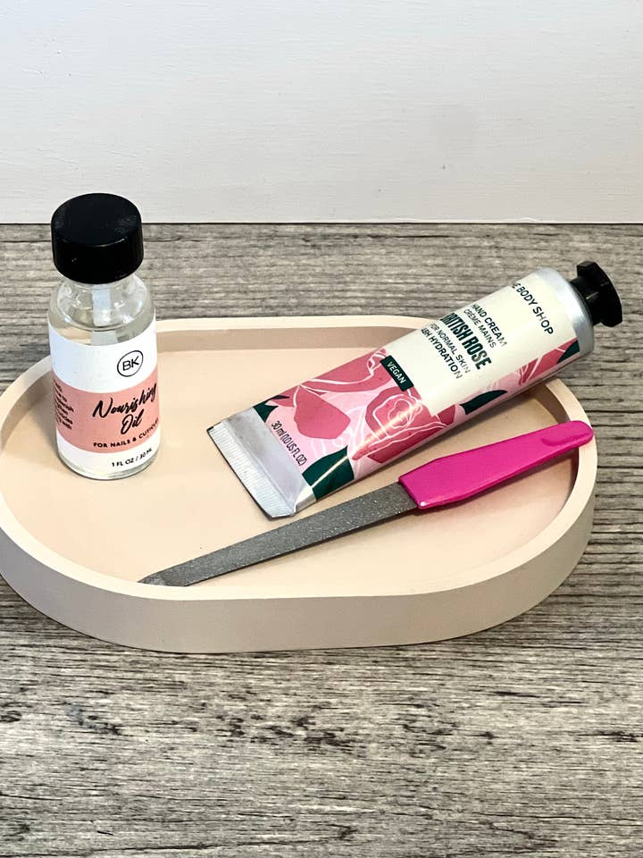 Bandeja ovalada pequeña para baratijas, con tapa para guardar llaves o cuenco para joyas para venta al por mayor de EMB Pretty