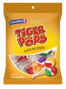 (S7-08) Peg Bag-Colombina Tiger Pops 6oz( 170g x12 Units for wholesale by iSweet.ca