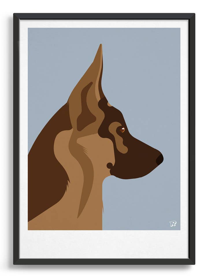 Lámina artística de perro - Pastor alemán para venta al por mayor de Rocket Jack