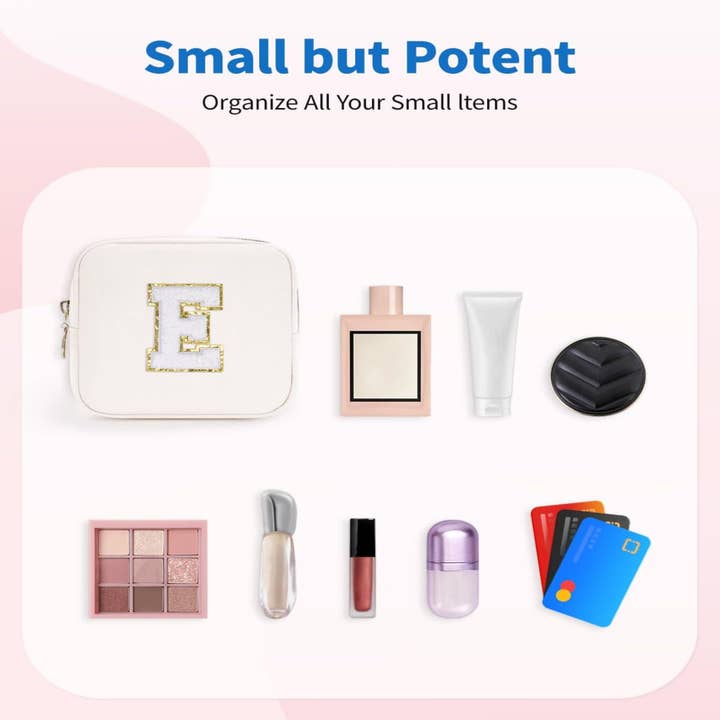 wandf – Großhandel Schmink-/Kosmetiktasche – Personalisierte Monogramm-Tasche Mini Initialen Schminktasche21