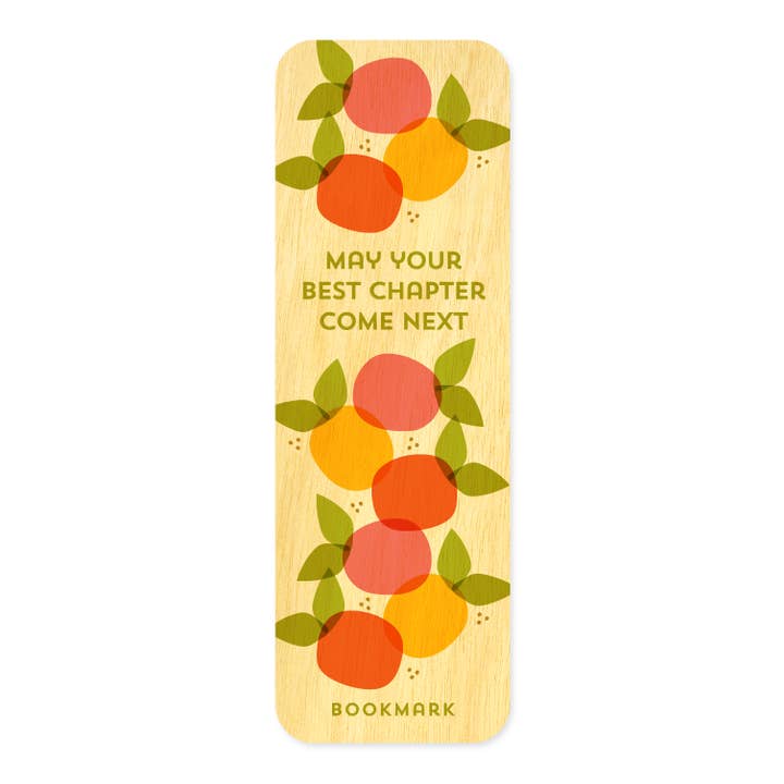 Chapter Fruit Wood Bookmark for wholesale by Night Owl Paper Goods