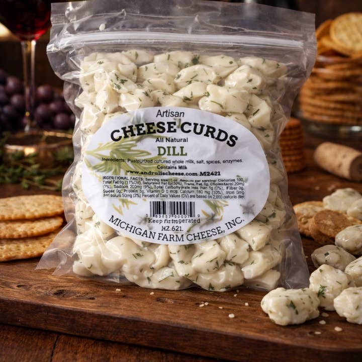 Andrulis All-Natural Cheese Curds-Dill for wholesale by Andrulis