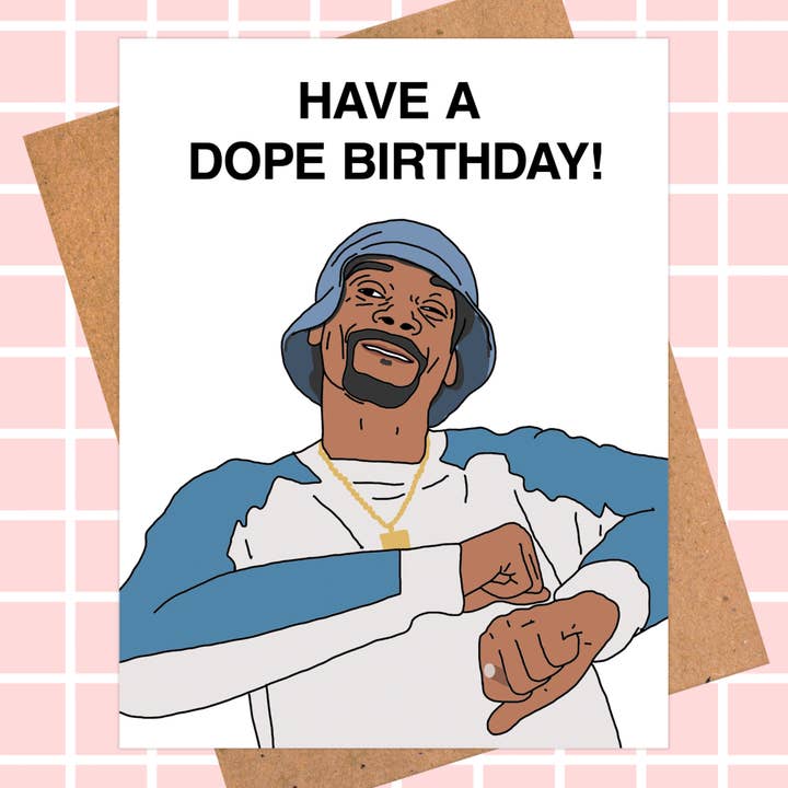 Pop Hot Cards - Vendita all'ingrosso Biglietti di auguri - Biglietto di compleanno Snoop Dogg - Biglietto di auguri hip-hop