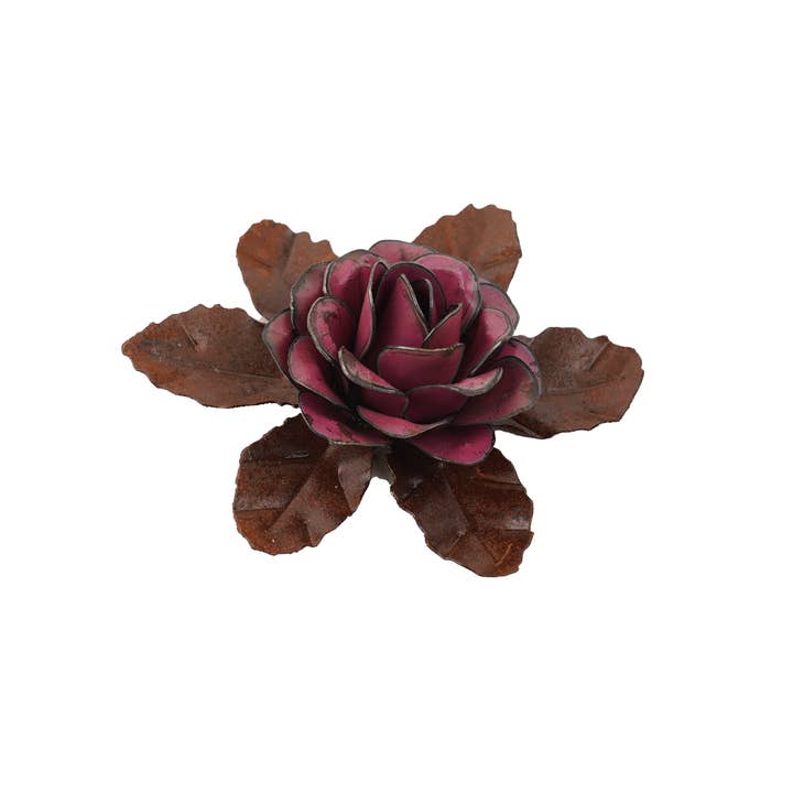 My Amigos Imports - Wholesale Artificial Flowers - Tulia Rustic Metal Rose Flower-Handmade-4.5 in-Beauty-Colors3
