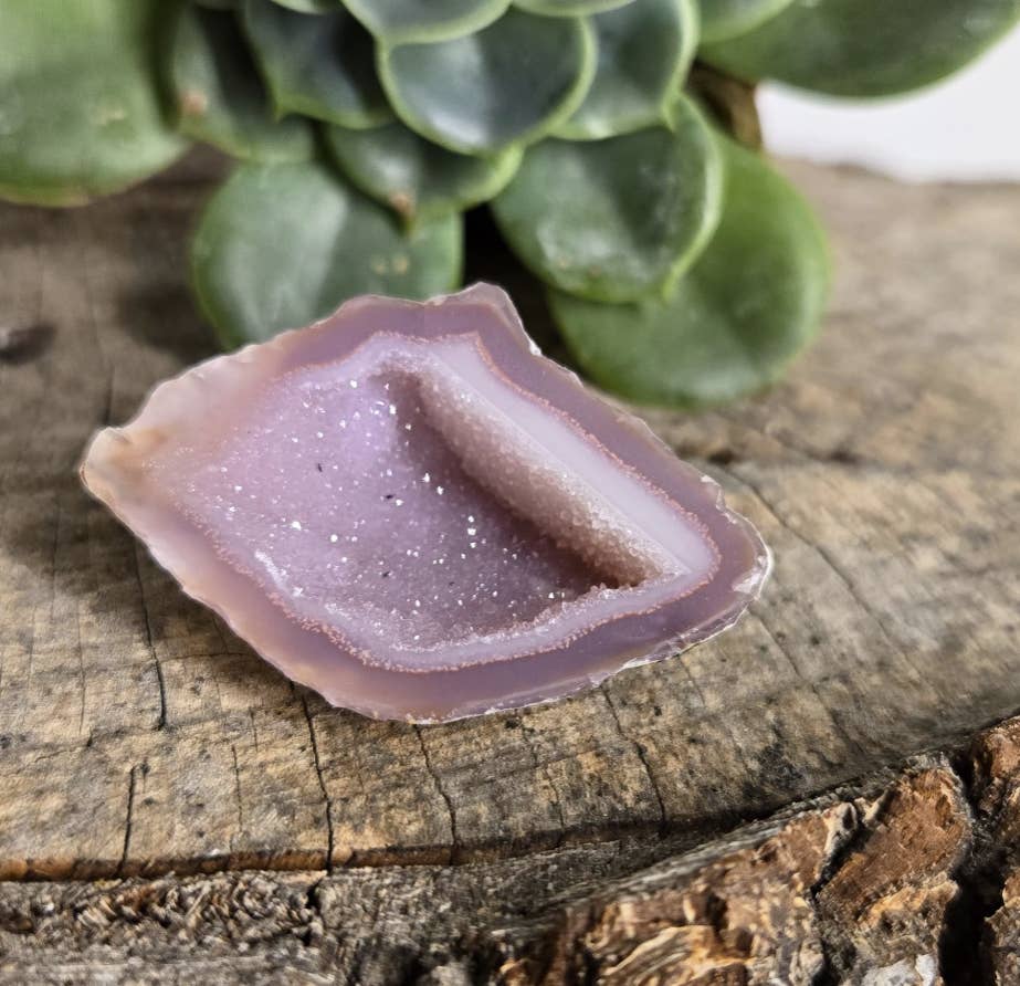 VORA + VINE - Wholesale Spiritual Stone/Crystal - Pink Tabasco Geode (Illianite Geode)