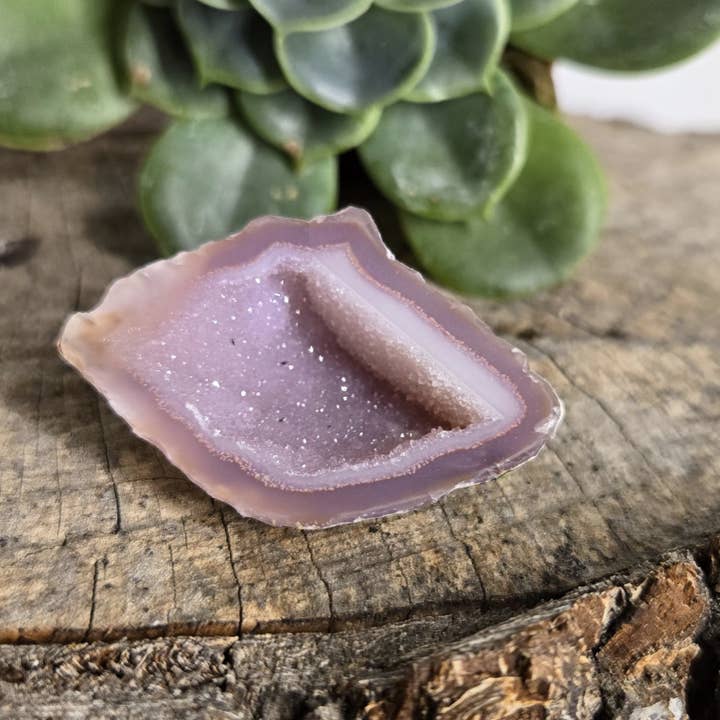 VORA + VINE - Wholesale Spiritual Stone/Crystal - Pink Tabasco Geode (Illianite Geode)0