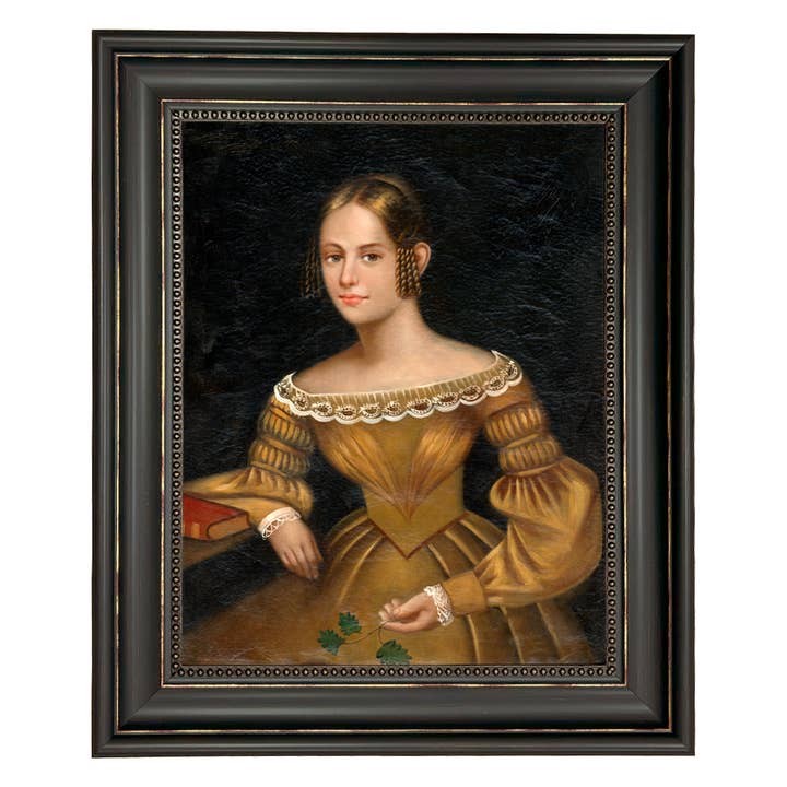 Madison Bay Co. - Historical Home Decor Reproductions - Wholesale Painting/drawing - Portrait of a Woman in Yellow Dress Painted Print on Canvas48