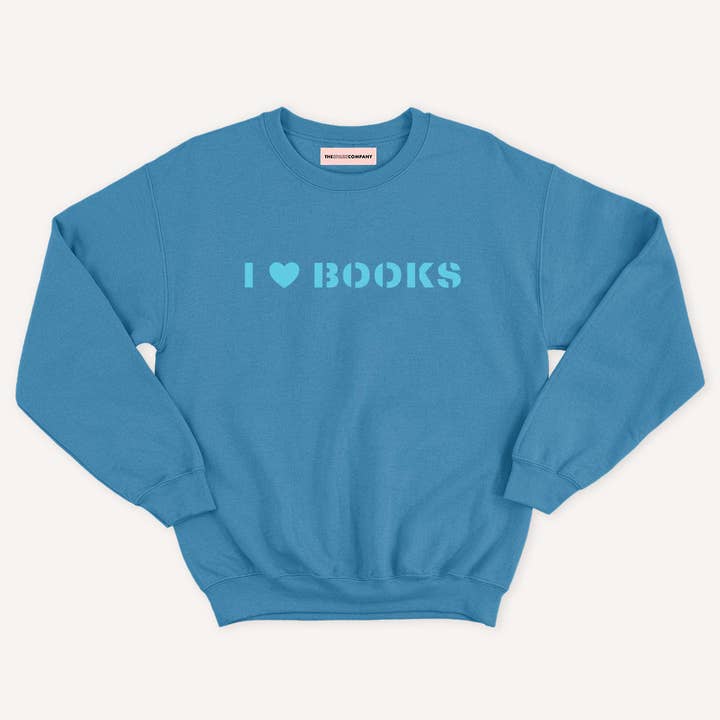 I Heart Books Kids Sweatshirt for wholesale by The Spark Company