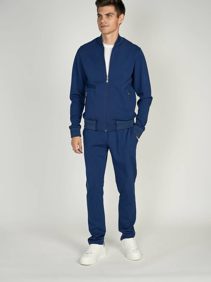 Indigo bomberjacka för wholesale av Luchiano Visconti