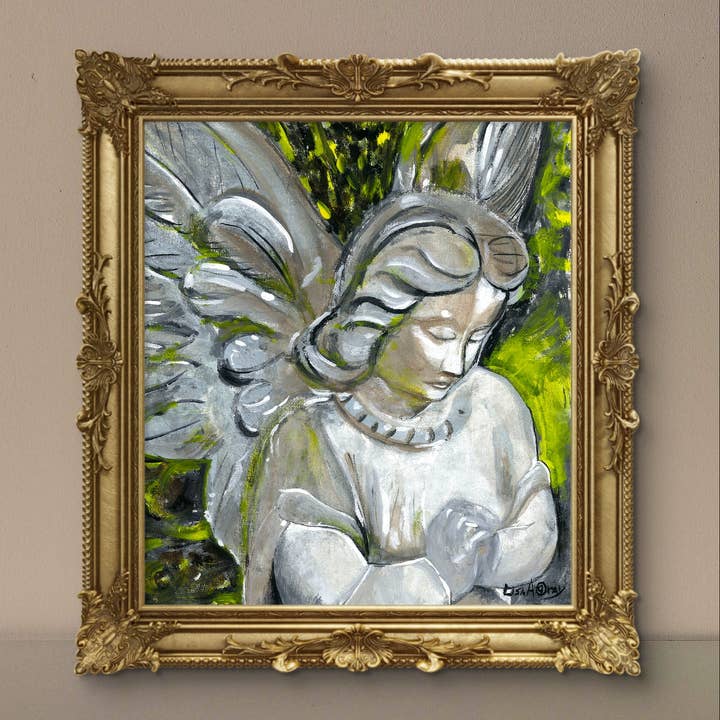 House Candy Wall Art | Lisa Alex Gray – wholesale Art print – Angel in Prayer – Tranquil Spiritual Wall Art Print 3