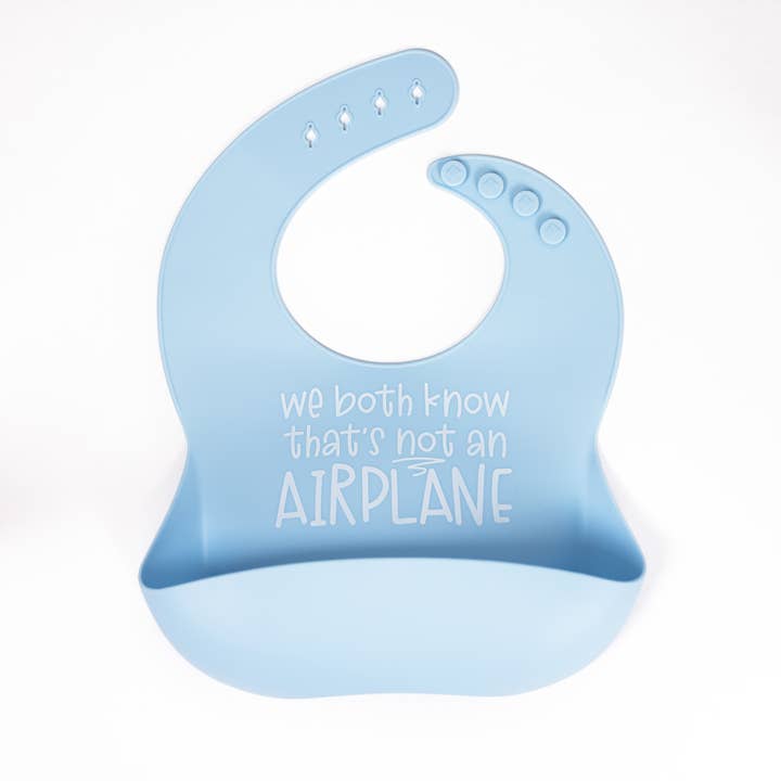 Airplane Silicone Bib for wholesale by Lil North Co