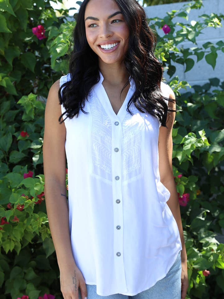 N2M81-ASIS EMBROIDERED TANK TOP for wholesale by Nostalgia